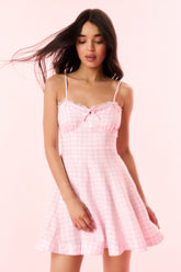 Shai Linen Gingham Mini Dress