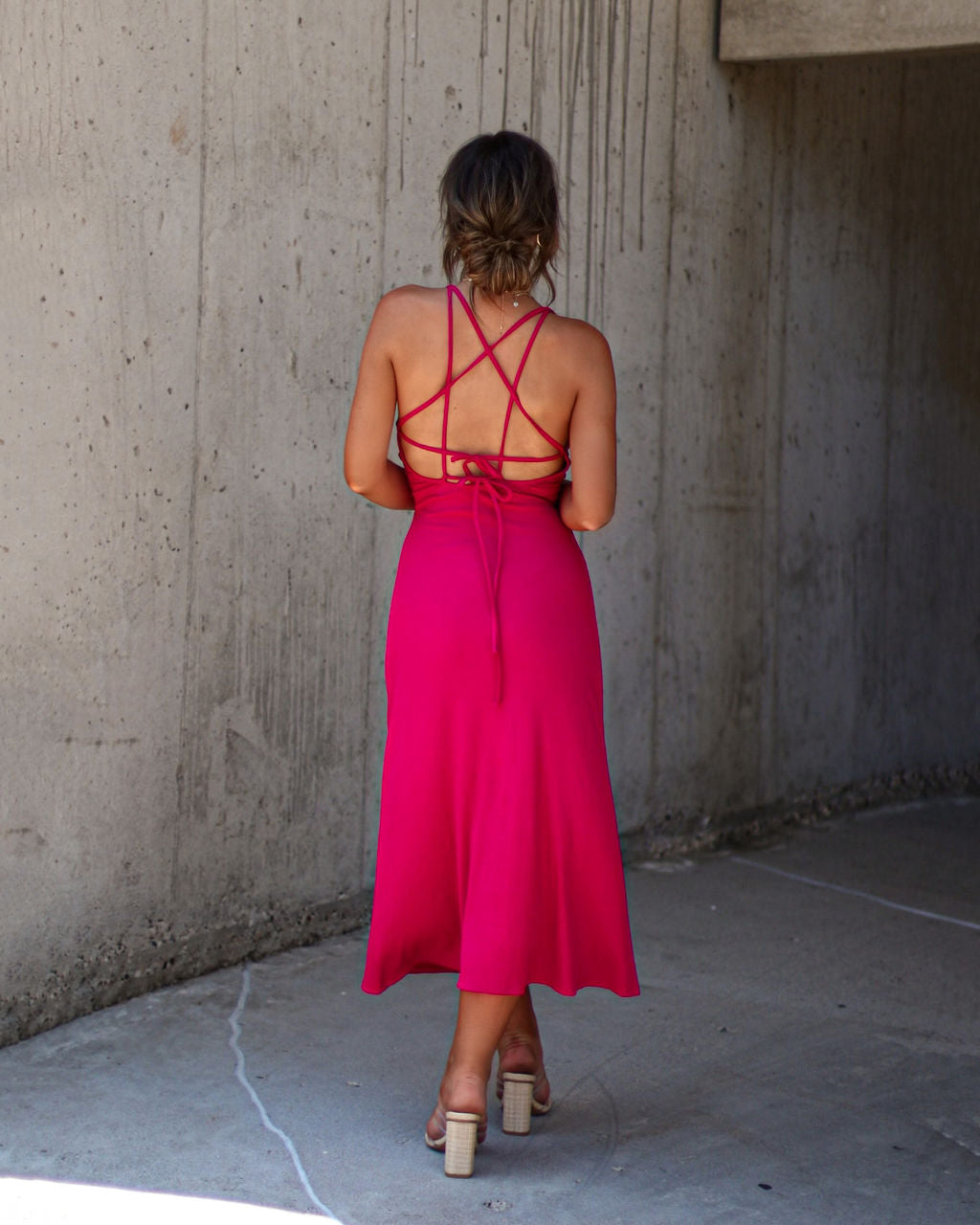 Zya Ruched Midi Dress