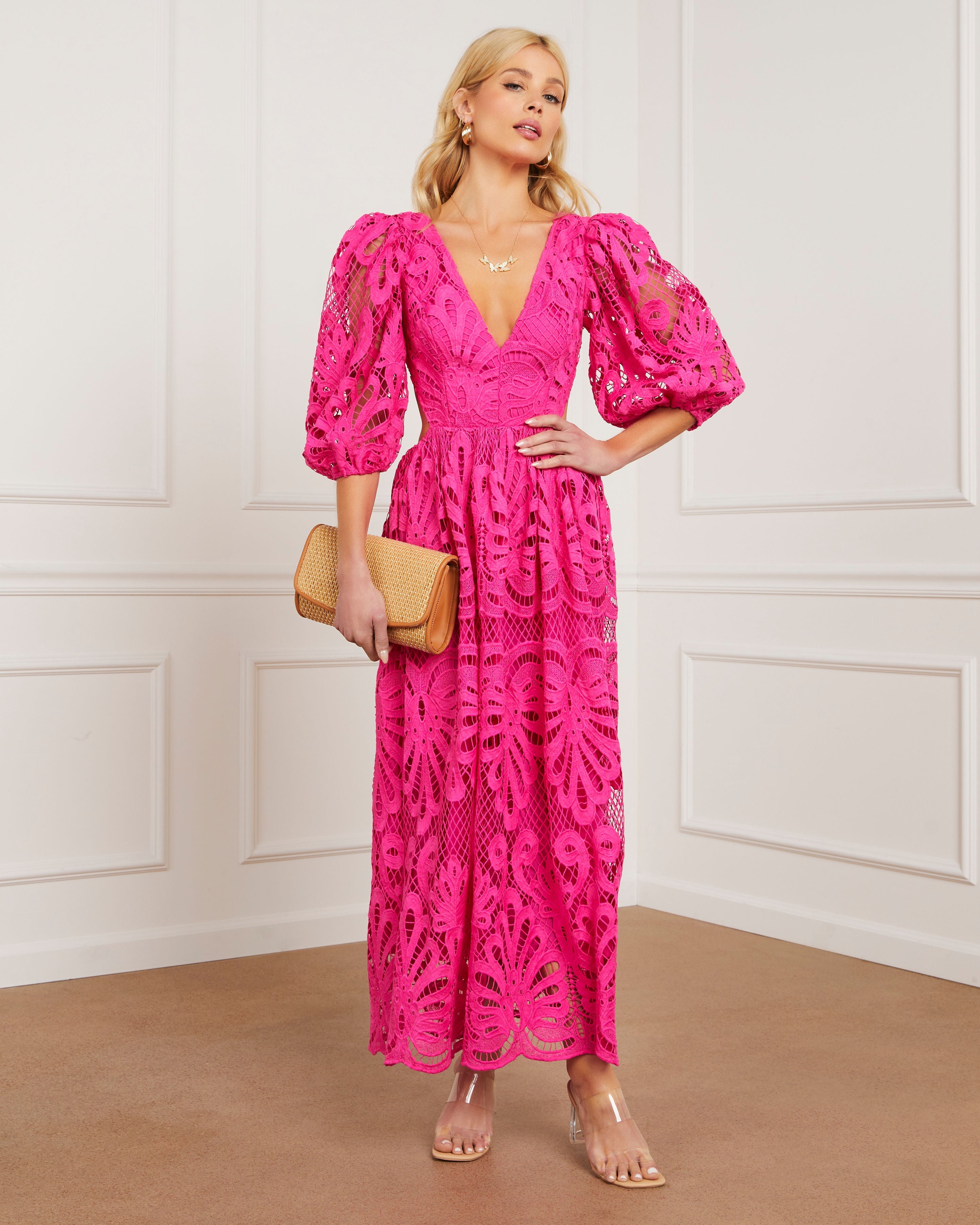 Vivianna Eyelet Maxi Dress