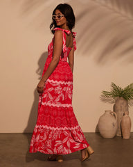 Sarai Tropical Maxi Dress