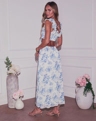 Romah Cut Out Floral Maxi Dress