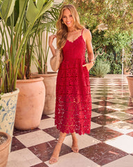 Picturesque Lace Midi Dress