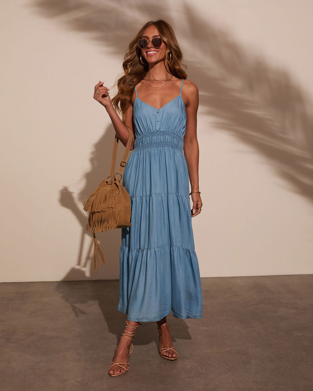 Simonah Tiered Midi Dress