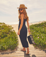 Luna Ribbed Knit Midi Dress