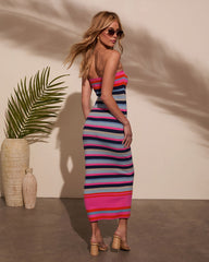 Pool Party Striped Knit Maxi Dress