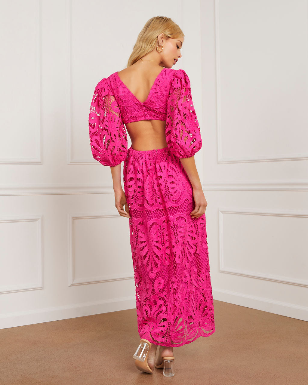 Vivianna Eyelet Maxi Dress