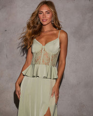Sanderson Peplum Maxi Dress
