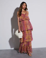 Phoebe Tiered Chiffon Maxi Dress