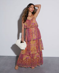 Phoebe Tiered Chiffon Maxi Dress
