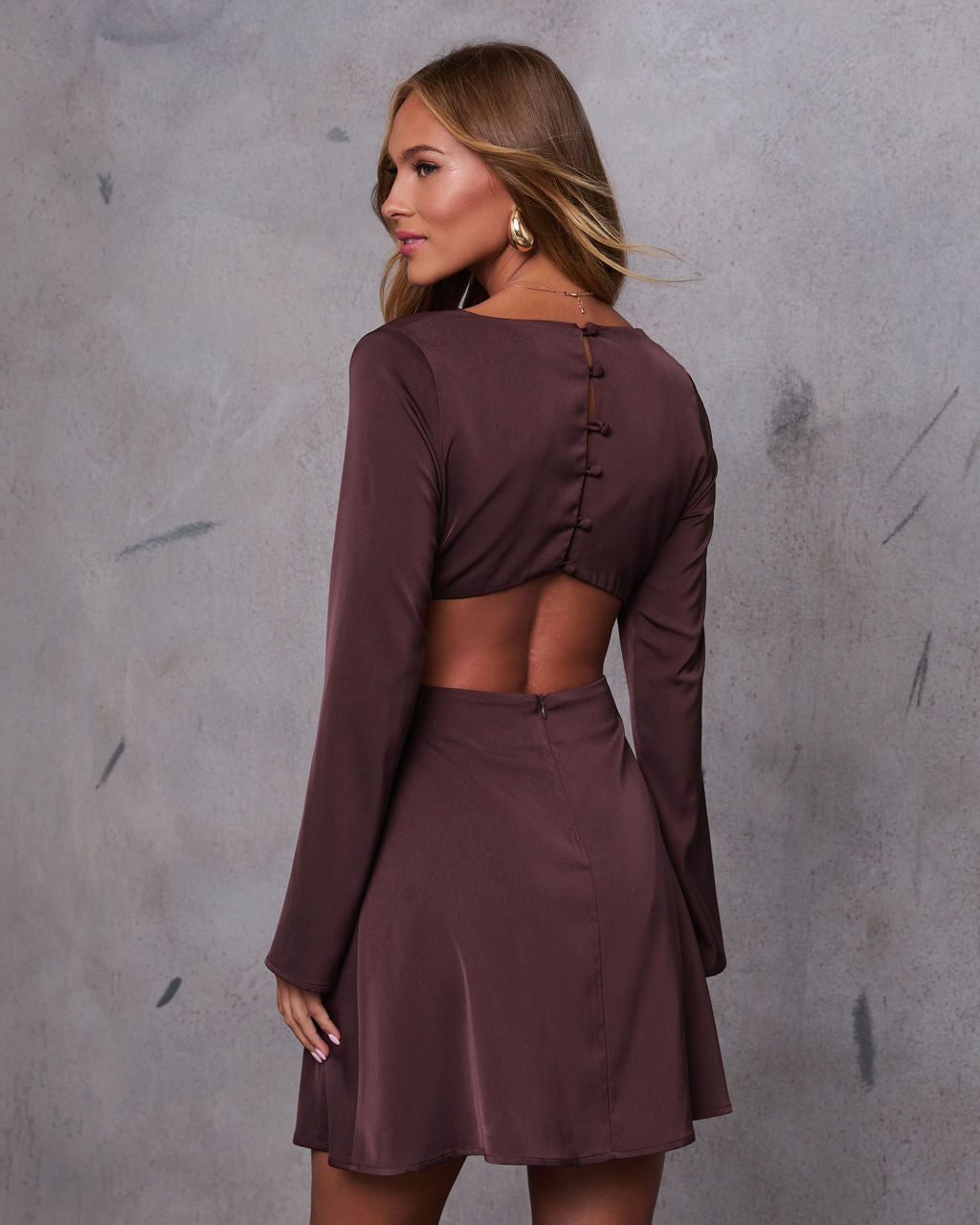 You Found Me Cut Out Satin Mini Dress
