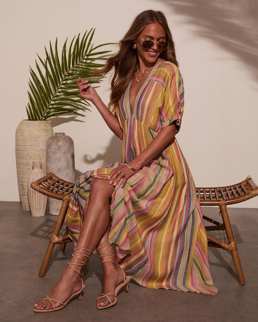 Vivica Striped Maxi Dress