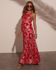 Renah Halter Floral Maxi Dress