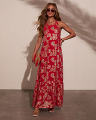 Renah Halter Floral Maxi Dress