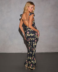 Peony Promise Floral V Neck Maxi Dress