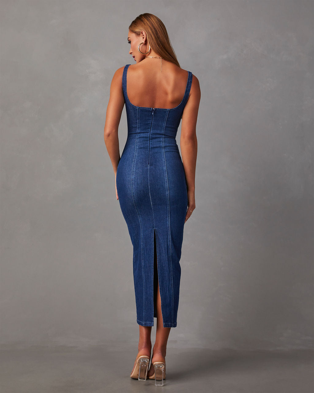 Warren Denim Midi Dress