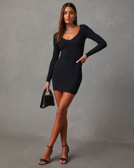 Vickie Bodycon Mini Sweater Dress